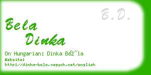 bela dinka business card